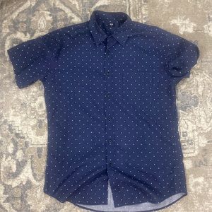 Blue polka dot size medium shirt